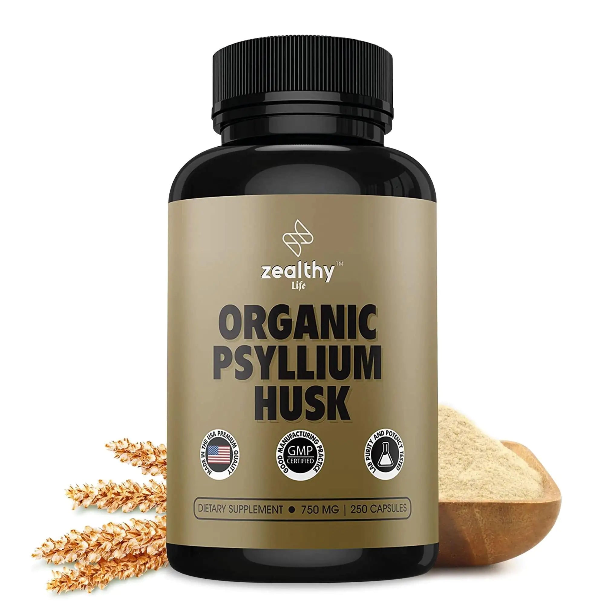 Pure Fiber 750mg Psyllium Husk Capsules
