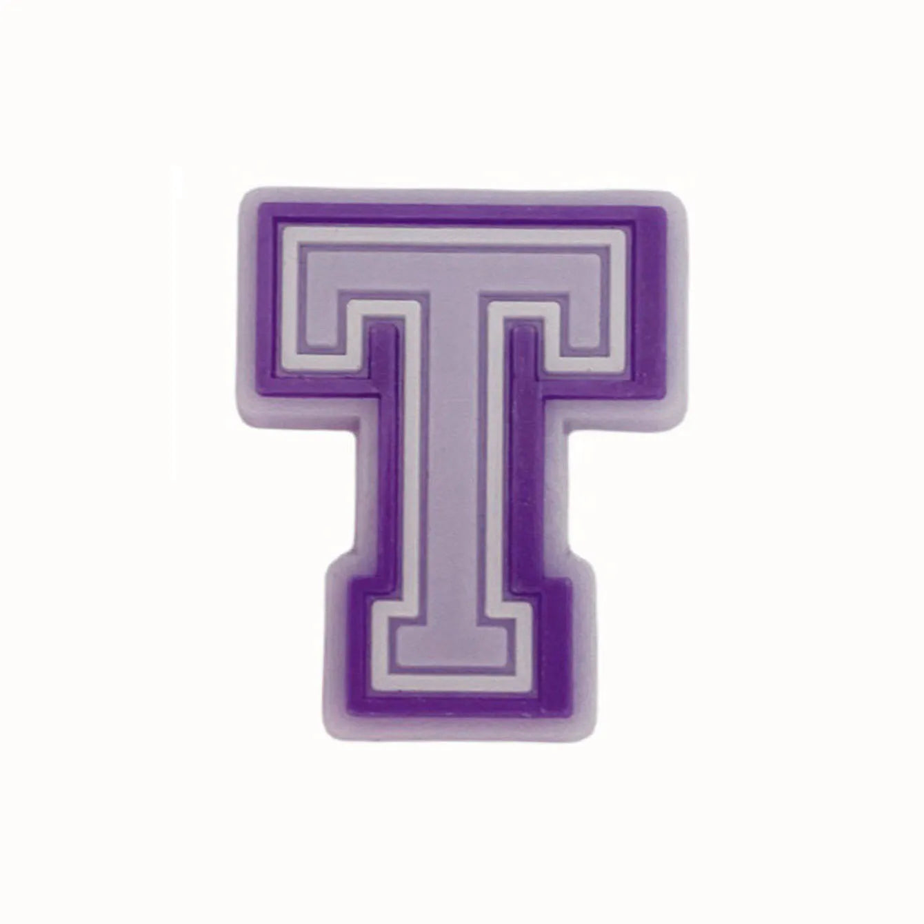 Purple Alphabet Letter Pins Shoe Charms for Crocs Clog Bubble Slides Accessories DIY Shoe Decoration Buckle Charms Party Gifts