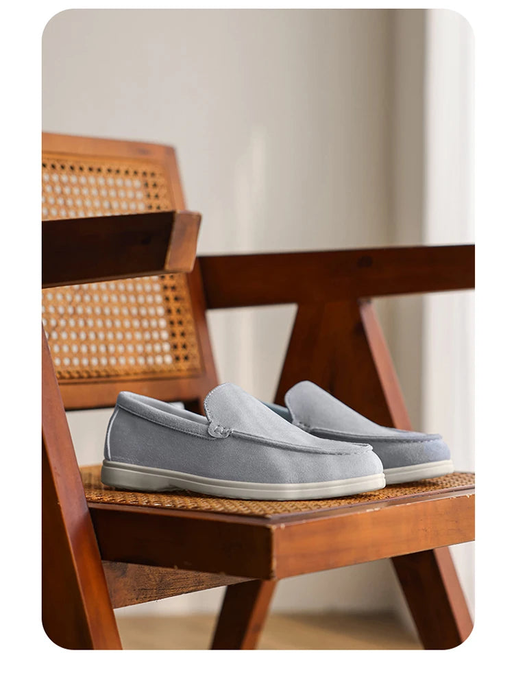 2025 Spring Men’s Leather Casual Shoes – Thick-Soled, British Style, Fashionable Sports Sneakers