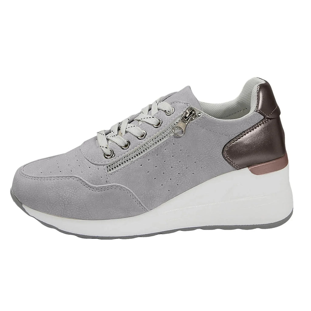 2025 Women’s Casual Sneakers – Lightweight, Thick-Soled Lace-Up Shoes