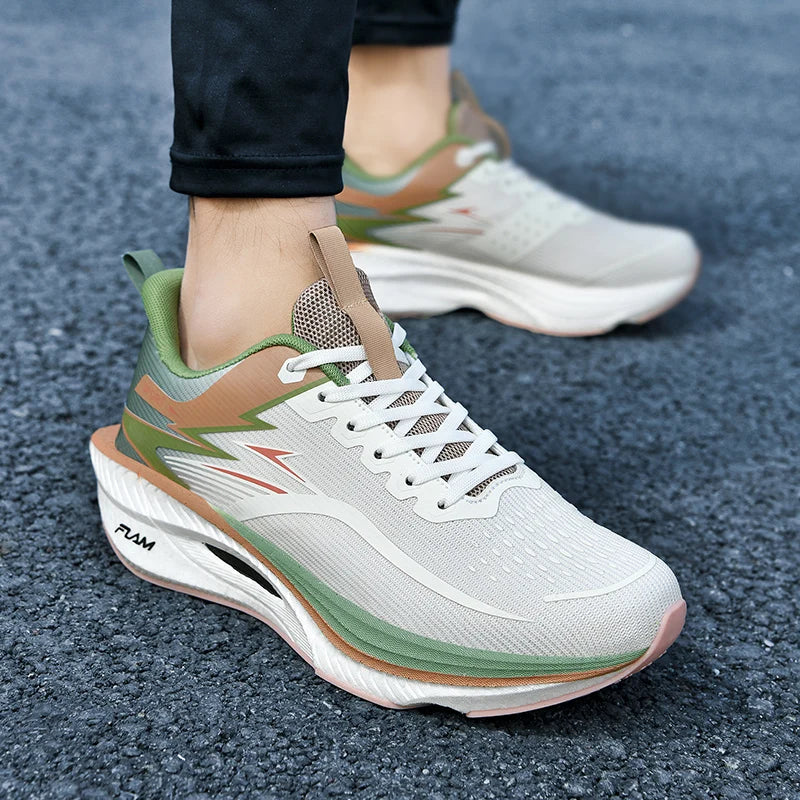 Marathon Running Sneakers – Lightweight, Shock-Absorbing, Breathable Mesh with Carbon Plate