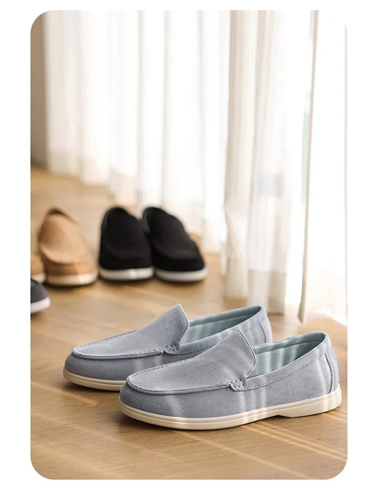 2025 Spring Men’s Leather Casual Shoes – Thick-Soled, British Style, Fashionable Sports Sneakers