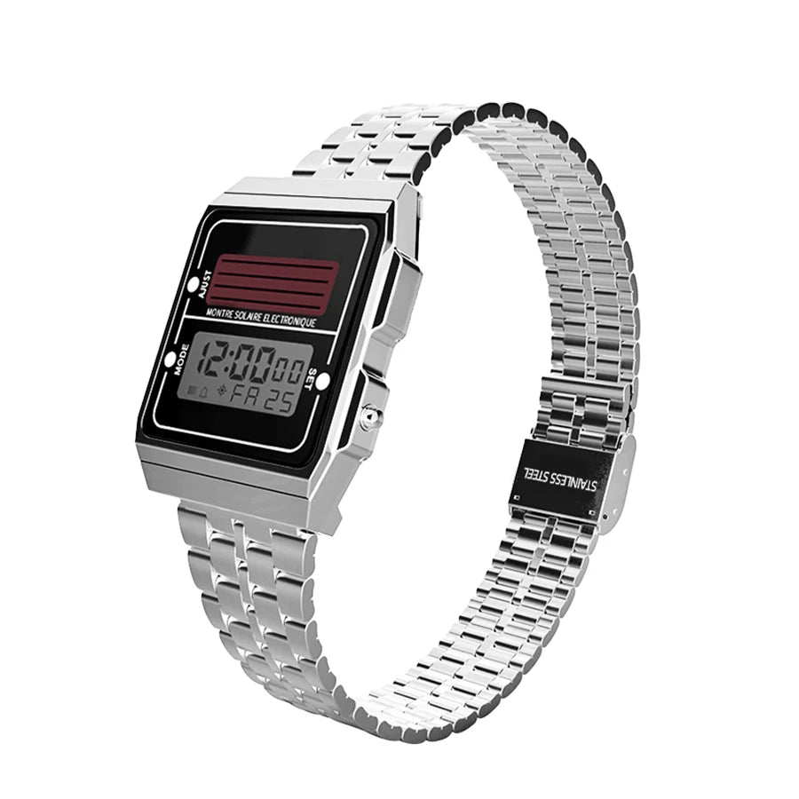 Retro Men’s Solar Digital Sport Watch – Multifunctional