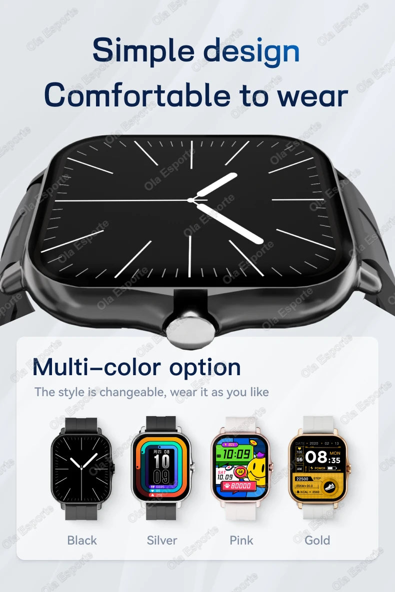 1.83'' Waterproof Smart Watch with Message Answer Call Sleep Monitoring Sports Pedometer Information Alerts For iPhone Android