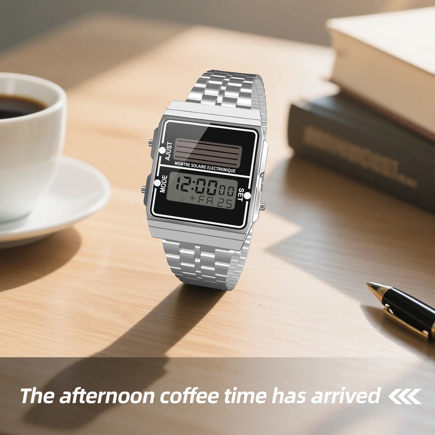 Retro Men’s Solar Digital Sport Watch – Multifunctional