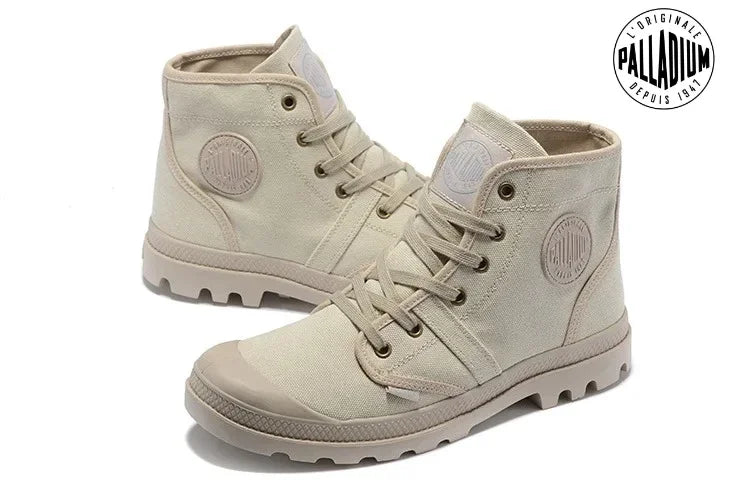 Men’s PALLADIUM Pampa Hi Sneakers – Breathable Lace-Up Canvas Ankle Boots for Outdoors
