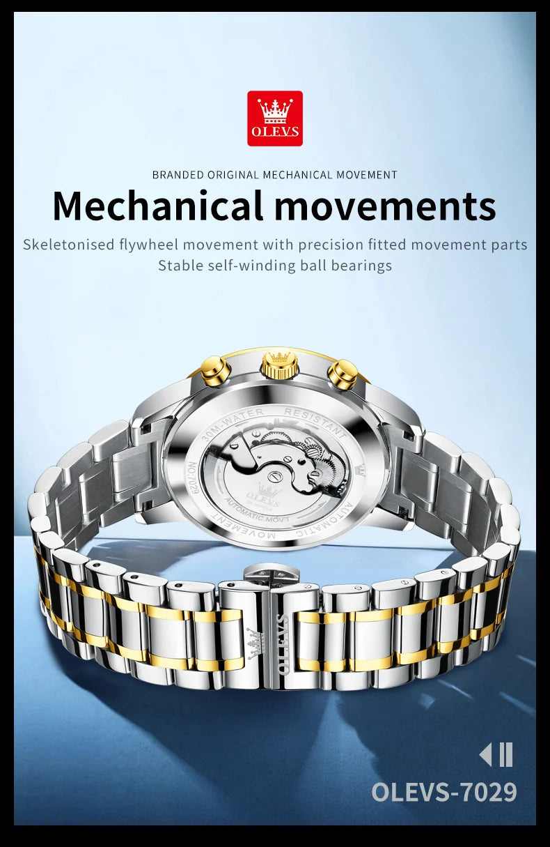 OLEVS 7029 Men’s Moon Phase Automatic Watch