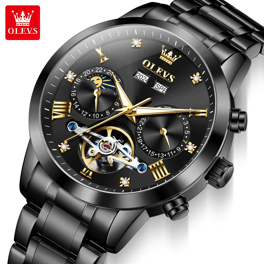 OLEVS 7029 Men’s Moon Phase Automatic Watch
