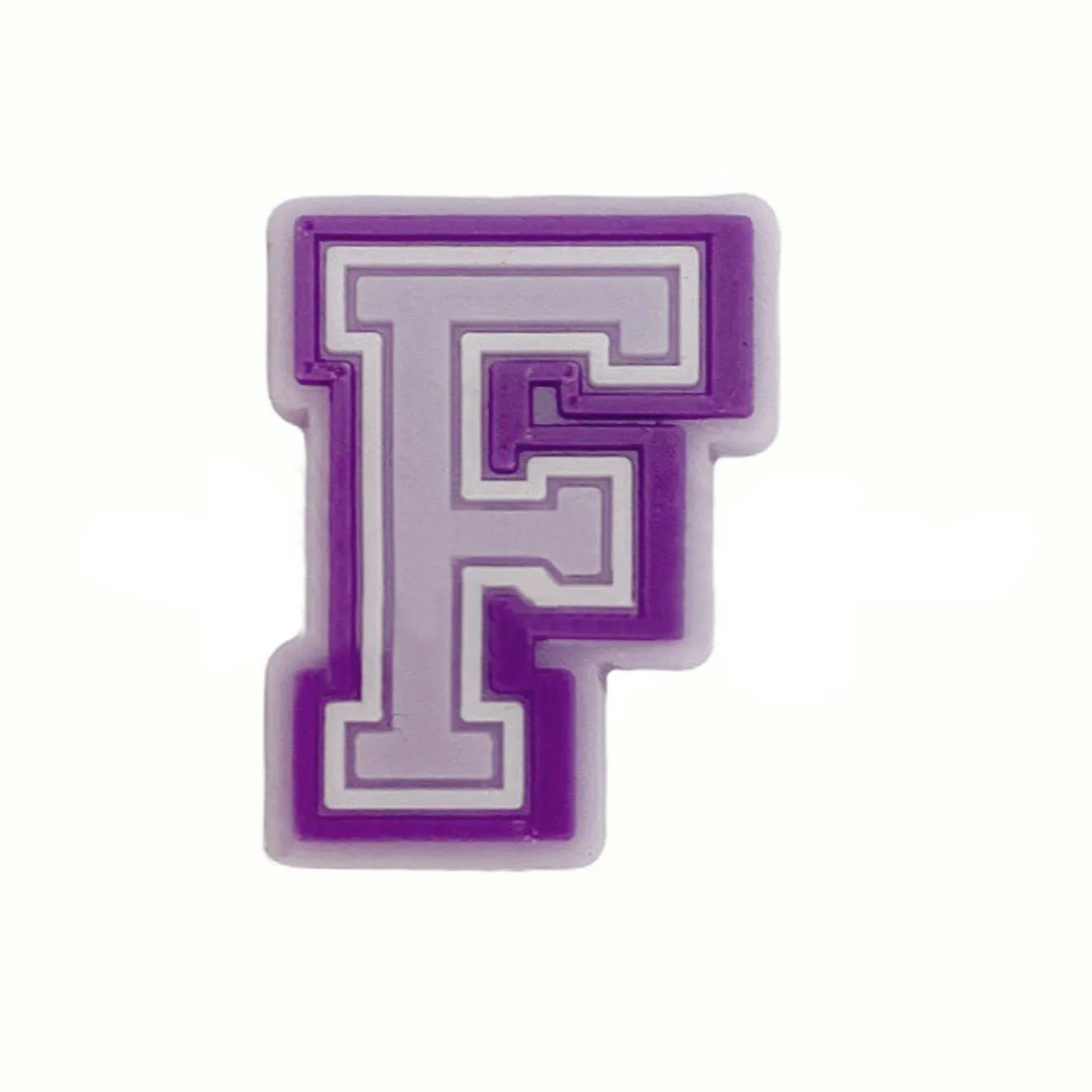 Purple Alphabet Letter Pins Shoe Charms for Crocs Clog Bubble Slides Accessories DIY Shoe Decoration Buckle Charms Party Gifts