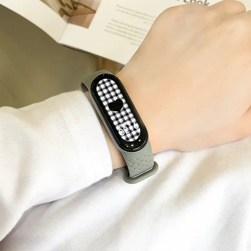 Xiaomi Mi Band 3‑7 Carbon Fiber Silicone Strap