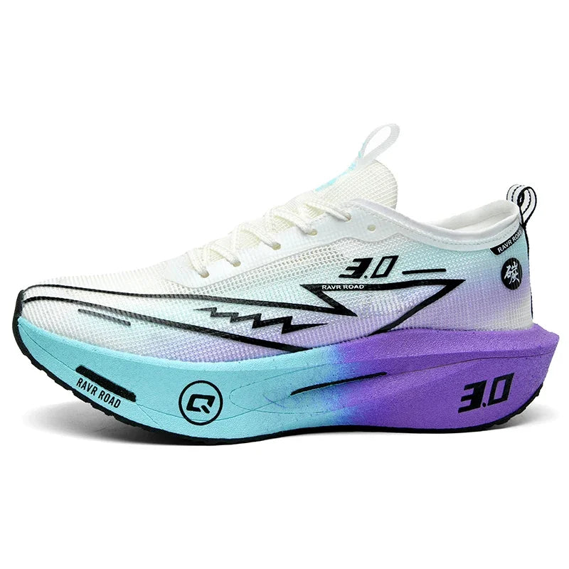 Men's Carbon Board Sneakers Anti-slip Cushioned Comfortable Racing Training Running Shoes Mesh Tennis Shoes Casual for Women