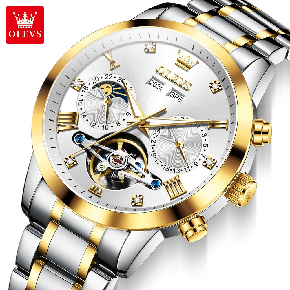 OLEVS 7029 Men’s Moon Phase Automatic Watch