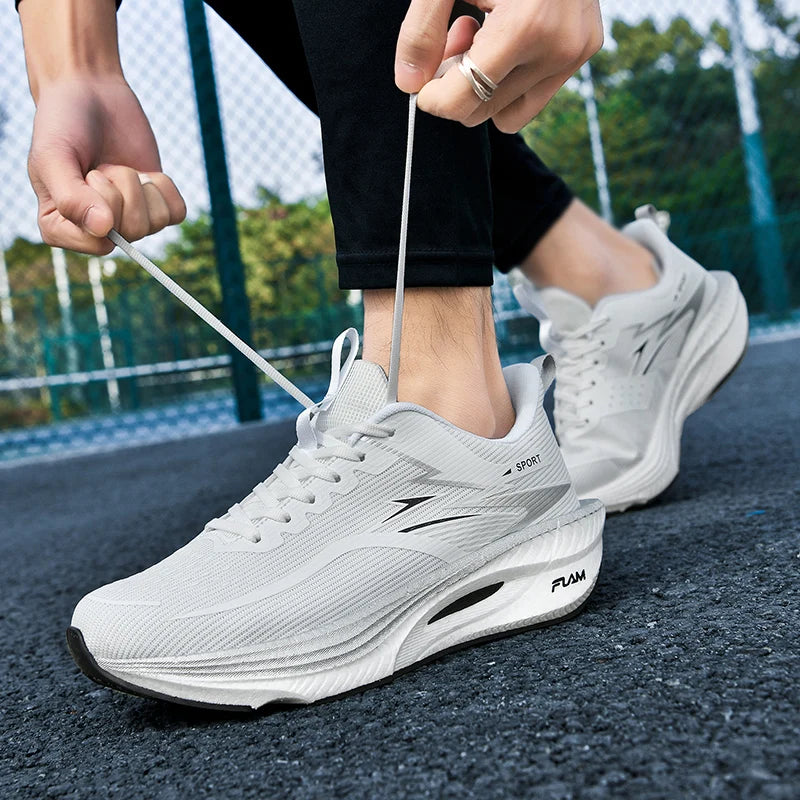 Marathon Running Sneakers – Lightweight, Shock-Absorbing, Breathable Mesh with Carbon Plate