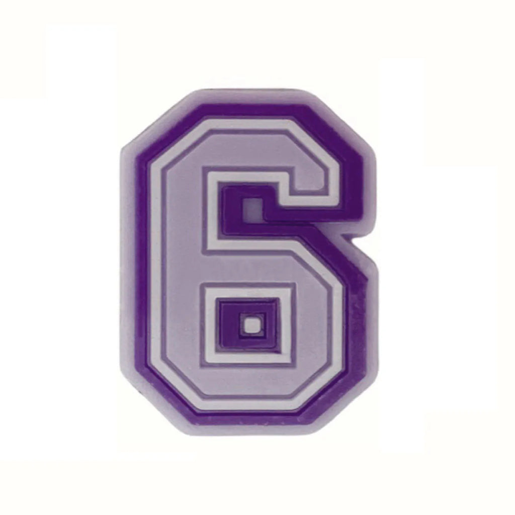 Purple Alphabet Letter Pins Shoe Charms for Crocs Clog Bubble Slides Accessories DIY Shoe Decoration Buckle Charms Party Gifts