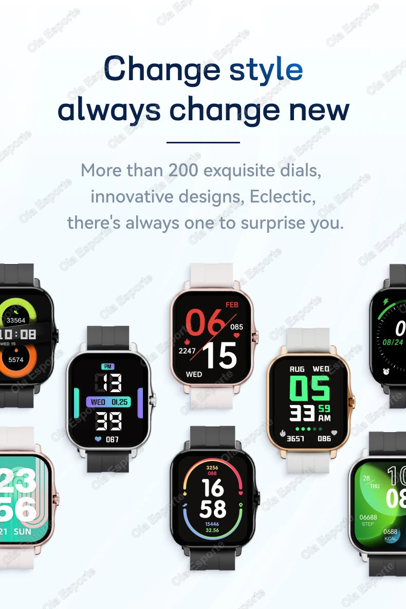 1.83'' Waterproof Smart Watch with Message Answer Call Sleep Monitoring Sports Pedometer Information Alerts For iPhone Android