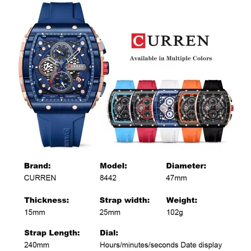 CURREN 8442 Men’s Luminous Chronograph Wristwatch