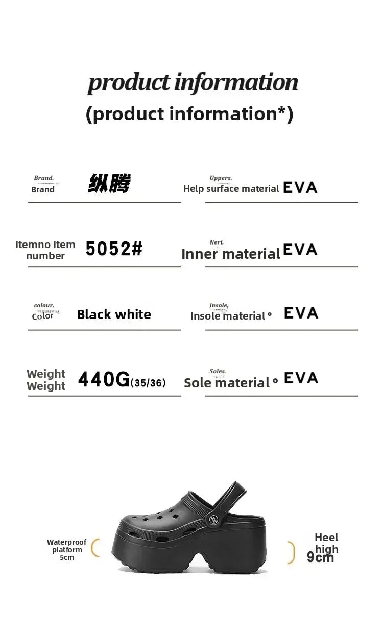 Women’s Summer Platform Clogs – Thick Sole, Non-Slip Beach & Casual Sandals