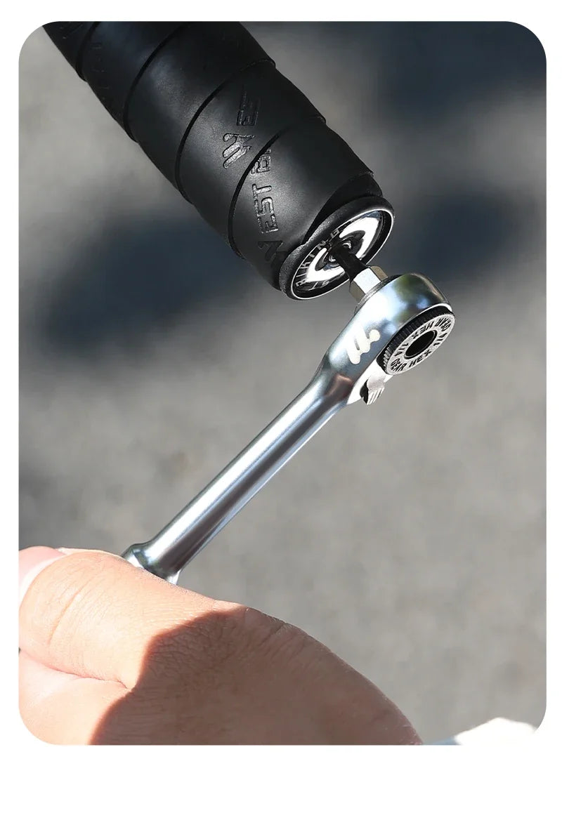 WEST BIKING Portable Ratchet Wrench Kit Multifunction Bicycle Tools 14 In 1 Multitool Set Tyre Lever MTB Road Bike Gadgets