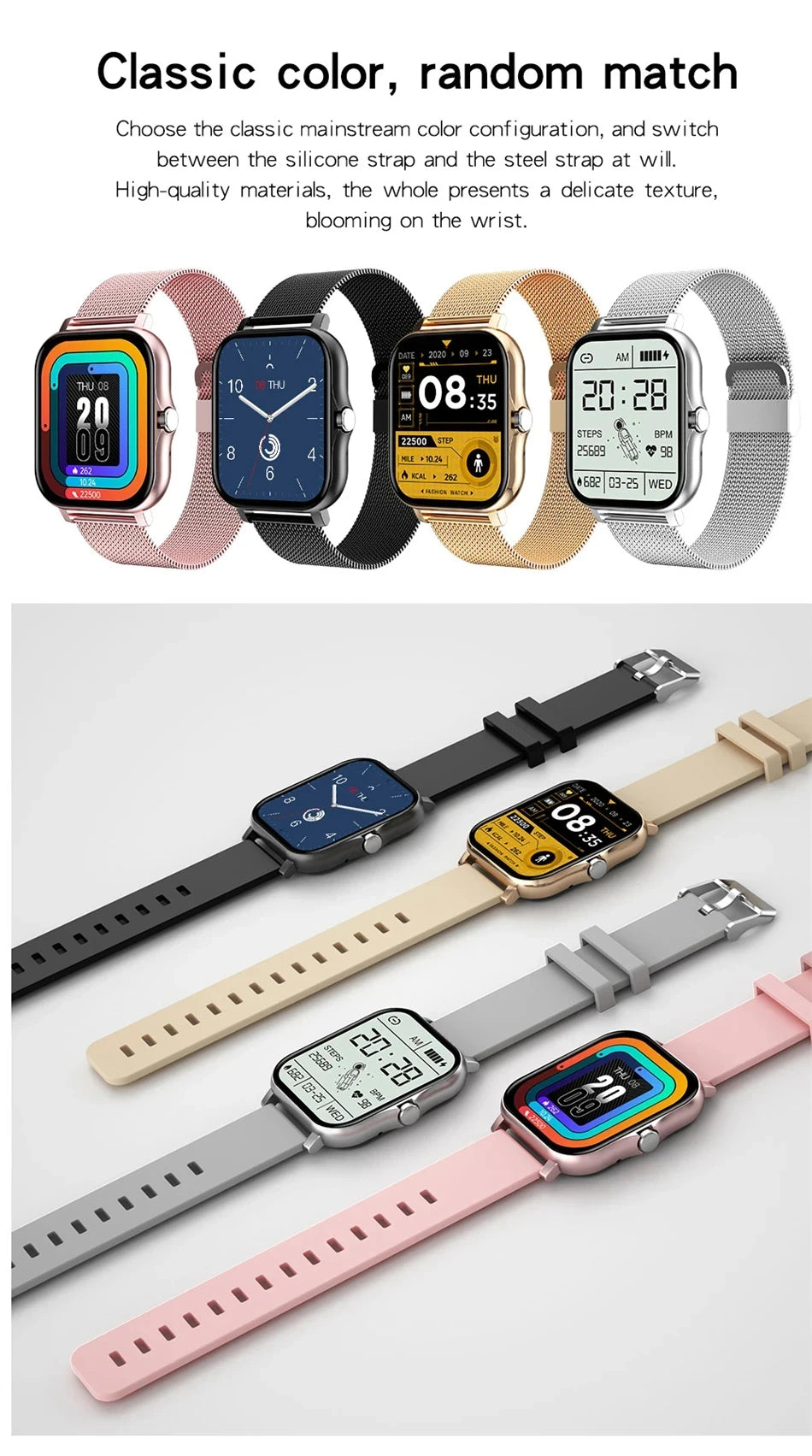 2025New Upgrad Smart Watch For Men Women 1.83Inch Full Touch Display BT Call Sports Monitoring SmartWatch For Android&IOS Phone