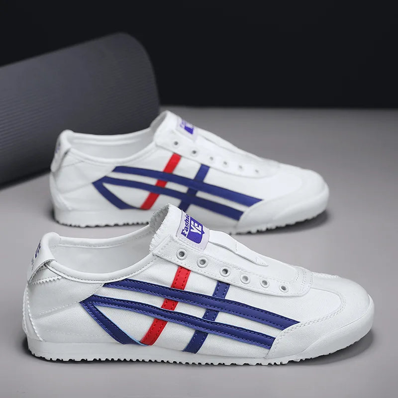 Men’s Lightweight Casual Sneakers – Breathable Canvas, Soft, Non-Slip, Lace-Up Shoes