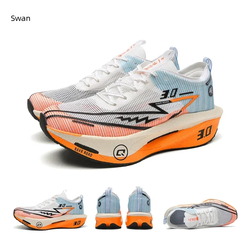 Men's Carbon Board Sneakers Anti-slip Cushioned Comfortable Racing Training Running Shoes Mesh Tennis Shoes Casual for Women