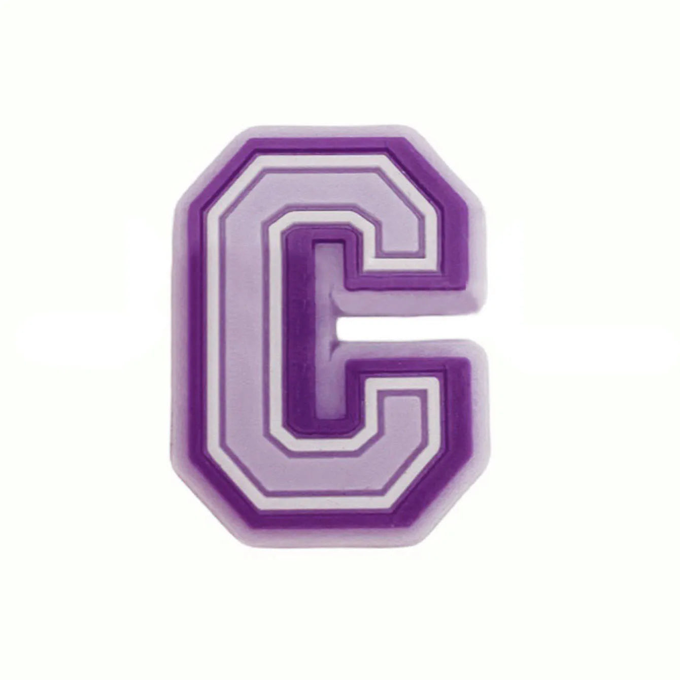 Purple Alphabet Letter Pins Shoe Charms for Crocs Clog Bubble Slides Accessories DIY Shoe Decoration Buckle Charms Party Gifts