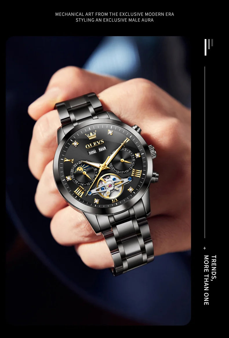 OLEVS 7029 Men’s Moon Phase Automatic Watch