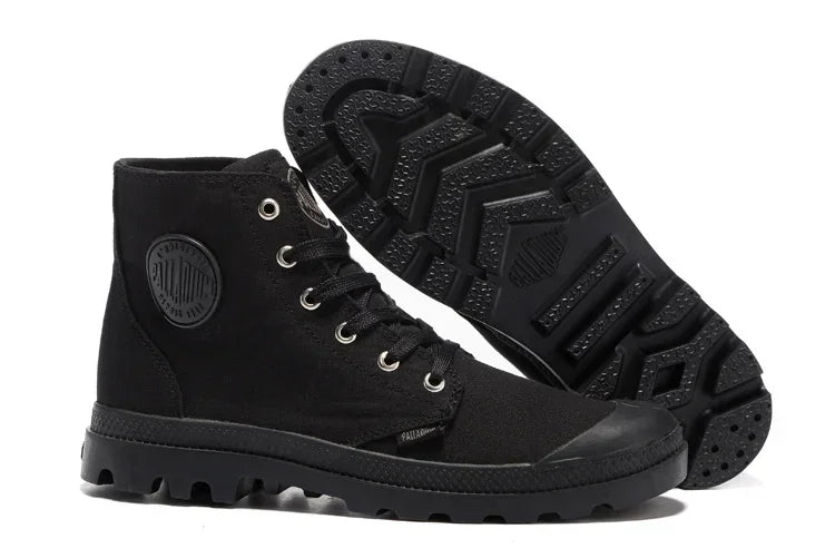 Men’s PALLADIUM Pampa Hi Sneakers – Breathable Lace-Up Canvas Ankle Boots for Outdoors