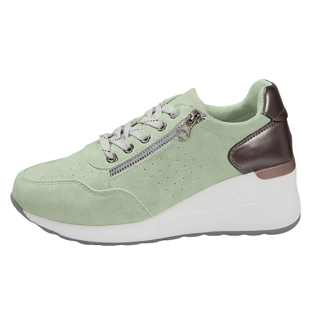 2025 Women’s Casual Sneakers – Lightweight, Thick-Soled Lace-Up Shoes