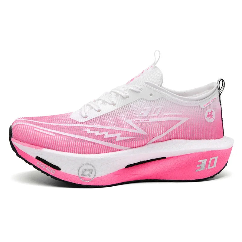 Men's Carbon Board Sneakers Anti-slip Cushioned Comfortable Racing Training Running Shoes Mesh Tennis Shoes Casual for Women