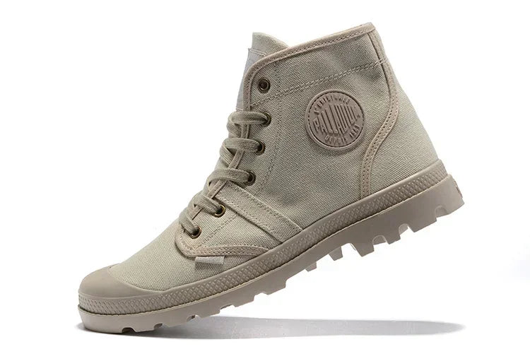 Men’s PALLADIUM Pampa Hi Sneakers – Breathable Lace-Up Canvas Ankle Boots for Outdoors