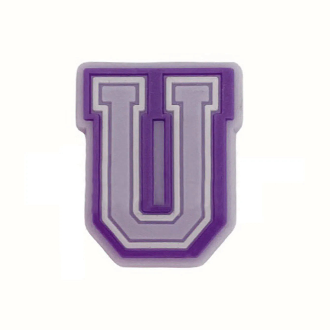 Purple Alphabet Letter Pins Shoe Charms for Crocs Clog Bubble Slides Accessories DIY Shoe Decoration Buckle Charms Party Gifts