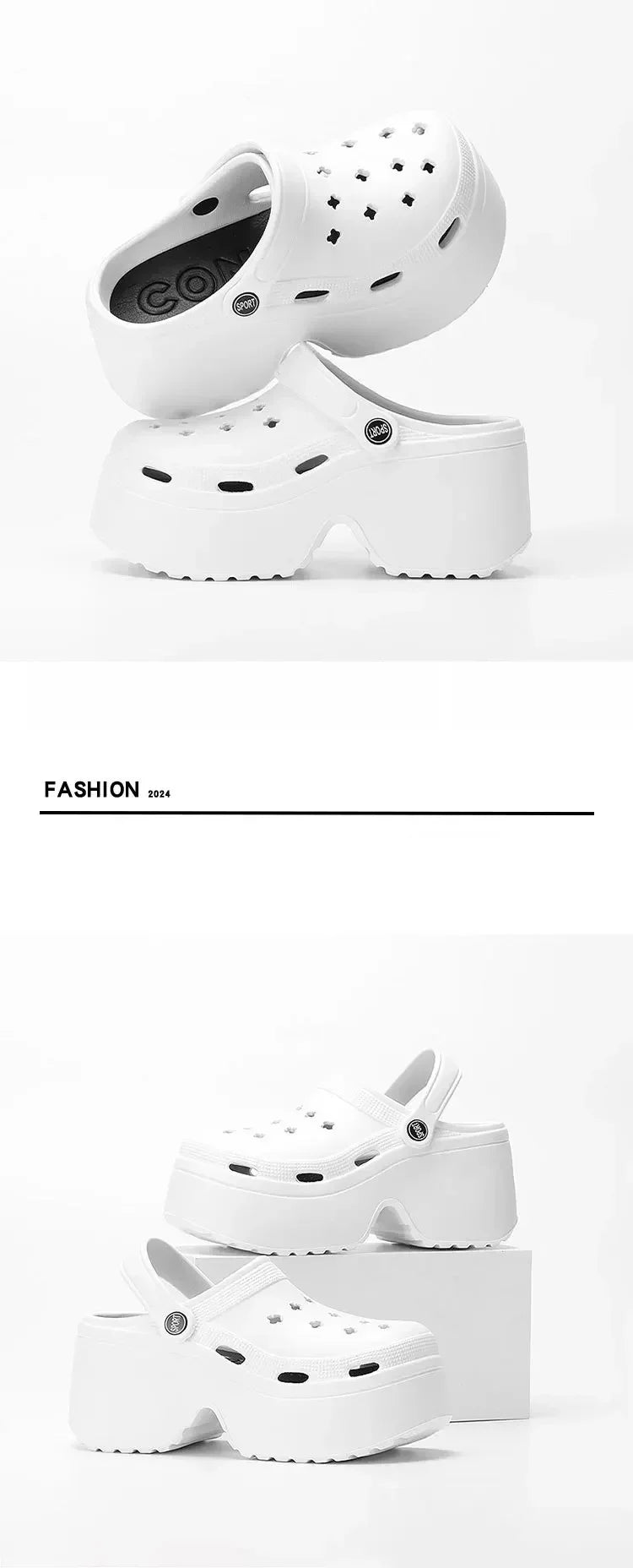 Women’s Summer Platform Clogs – Thick Sole, Non-Slip Beach & Casual Sandals