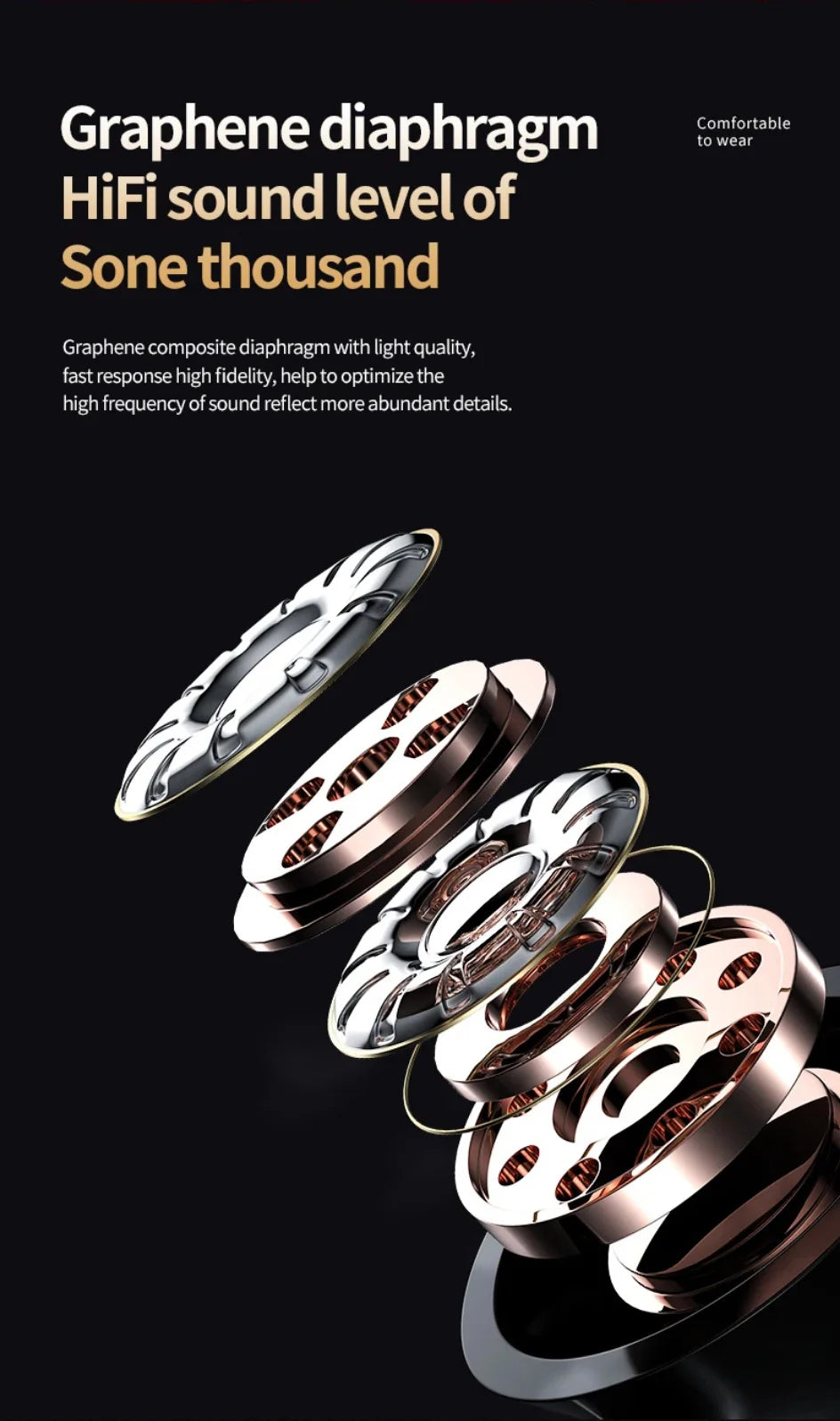 YD03 Wireless Bluetooth Earphones Headphones Outdoor Sport Headset 5.3 With Charging Bin Display Touch Control Earbuds for Muisc