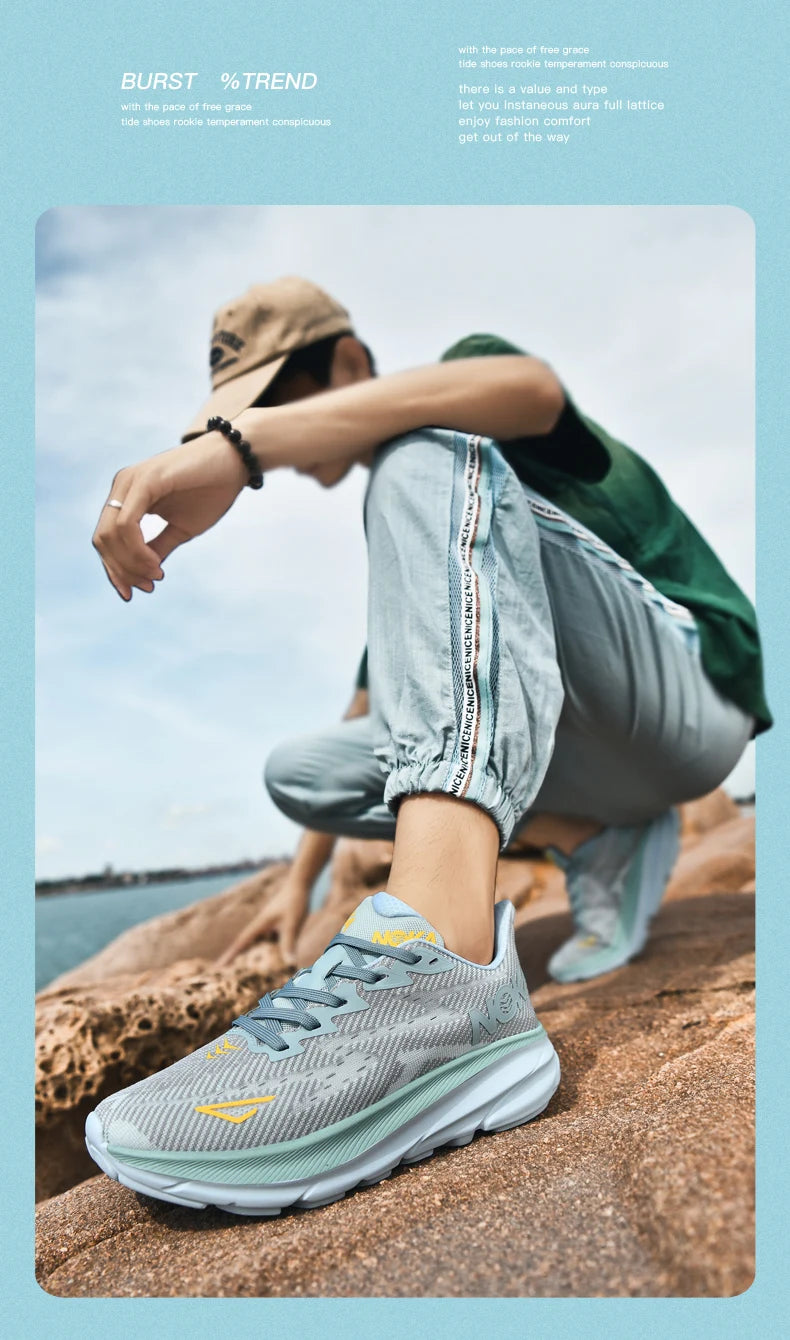 Unisex Running Sneakers – Cushioned, Professional Athletic Shoes for Marathon & Tennis