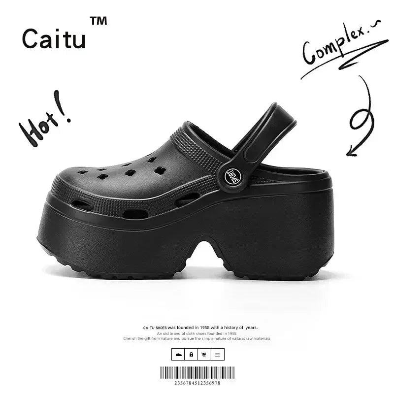 Women’s Summer Platform Clogs – Thick Sole, Non-Slip Beach & Casual Sandals