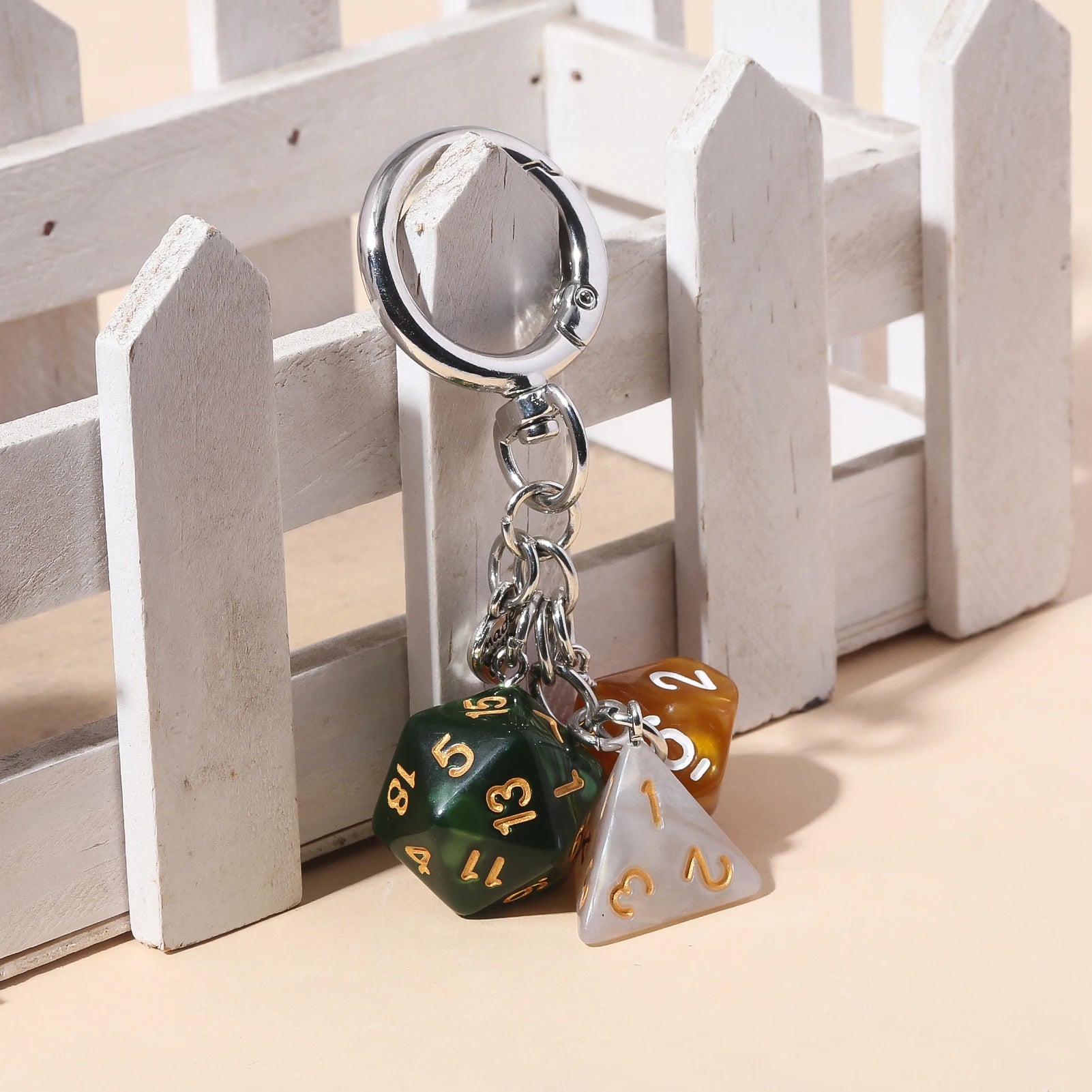 Ins Hiphop Black Dice Keychain Y2K Multi-sided Lucky Dice Keyring Pendant Men Women Car Mobile Phone Backpack Jewelry Gift