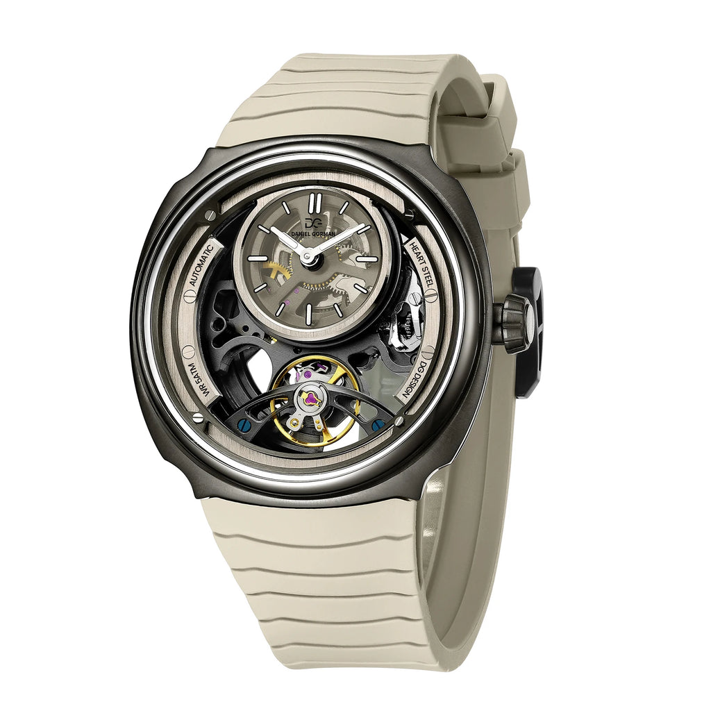 DANIEL GORMAN Men’s Automatic Watch – Sports Silicone Strap, 5 ATM Waterproof, Mechanical