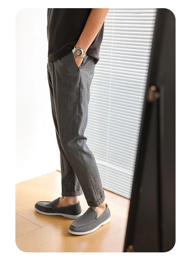 2025 Spring Men’s Leather Casual Shoes – Thick-Soled, British Style, Fashionable Sports Sneakers