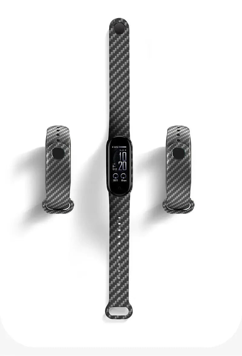 Xiaomi Mi Band 3‑7 Carbon Fiber Silicone Strap