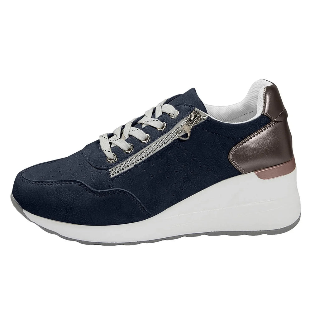 2025 Women’s Casual Sneakers – Lightweight, Thick-Soled Lace-Up Shoes