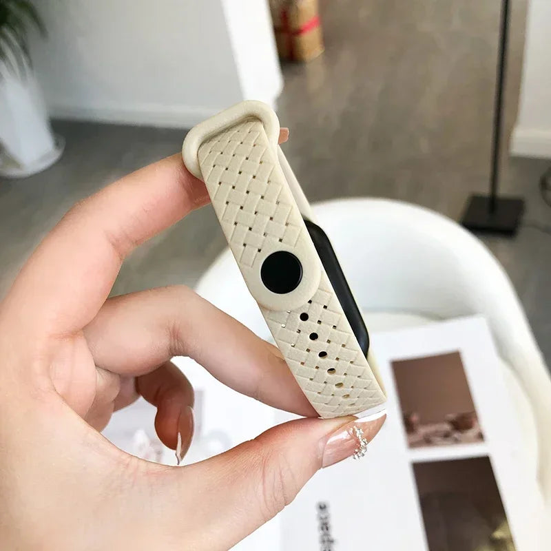 Xiaomi Mi Band 3‑7 Carbon Fiber Silicone Strap