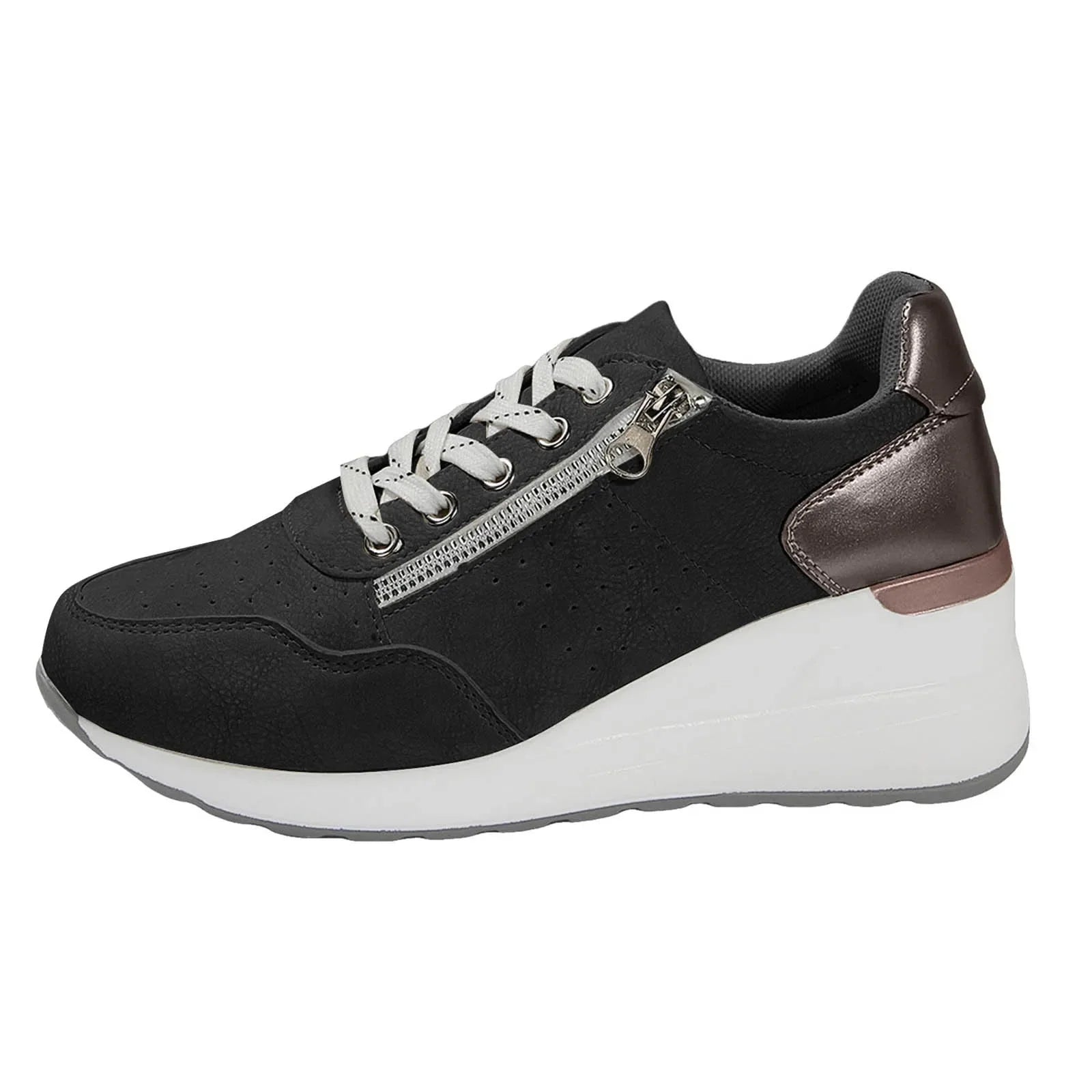 2025 Women’s Casual Sneakers – Lightweight, Thick-Soled Lace-Up Shoes