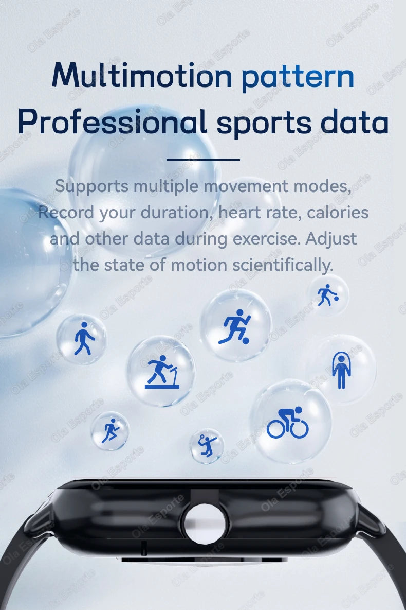 1.83'' Waterproof Smart Watch with Message Answer Call Sleep Monitoring Sports Pedometer Information Alerts For iPhone Android