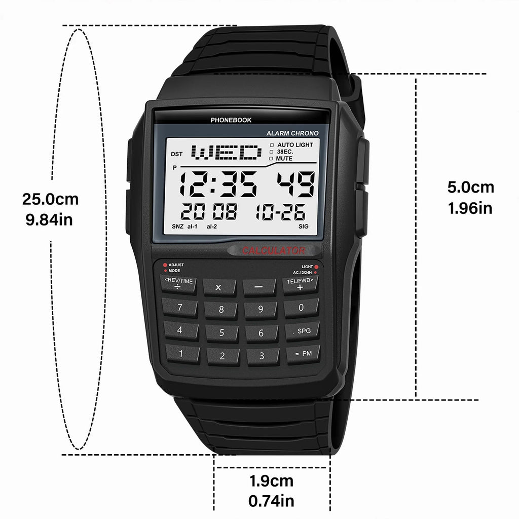 Explosive Men’s LED Calculator Watch