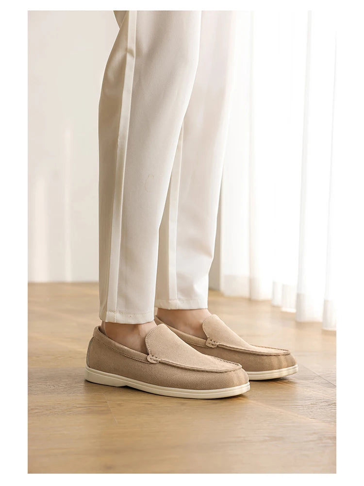 2025 Spring Men’s Leather Casual Shoes – Thick-Soled, British Style, Fashionable Sports Sneakers