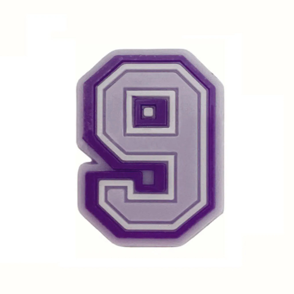 Purple Alphabet Letter Pins Shoe Charms for Crocs Clog Bubble Slides Accessories DIY Shoe Decoration Buckle Charms Party Gifts