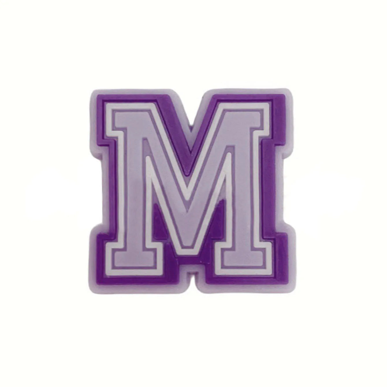 Purple Alphabet Letter Pins Shoe Charms for Crocs Clog Bubble Slides Accessories DIY Shoe Decoration Buckle Charms Party Gifts