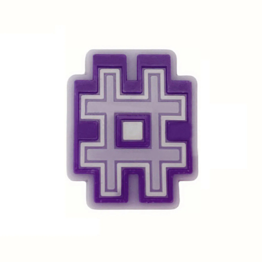 Purple Alphabet Letter Pins Shoe Charms for Crocs Clog Bubble Slides Accessories DIY Shoe Decoration Buckle Charms Party Gifts