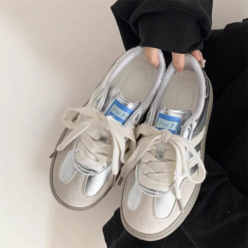 Women’s Casual Sneakers – Lace-Up Vulcanized, Luxury Tennis & Running Shoes